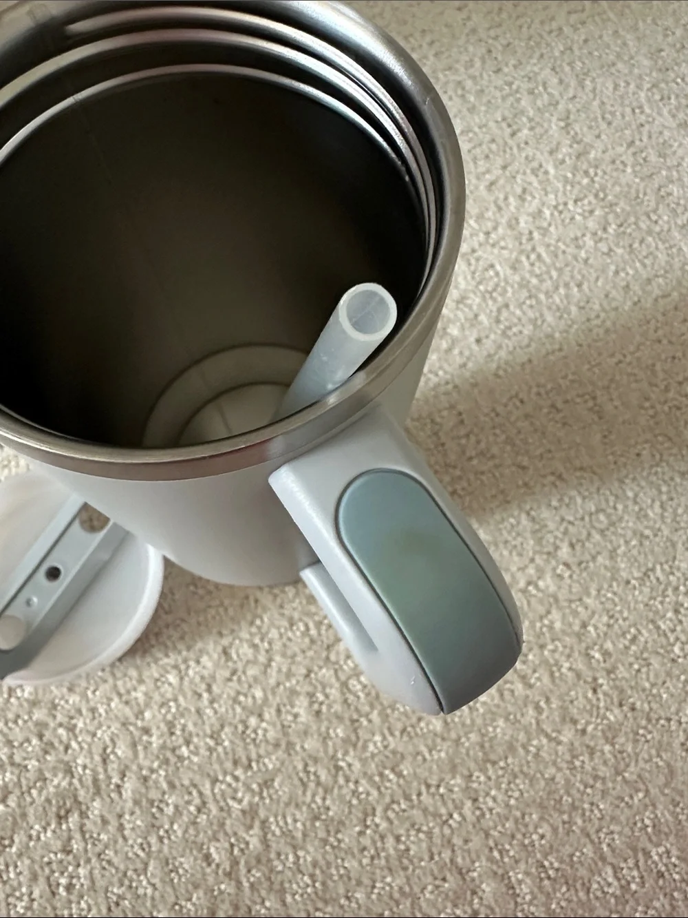Stanley Matte Gray Travel Tumbler with Handle and Straw